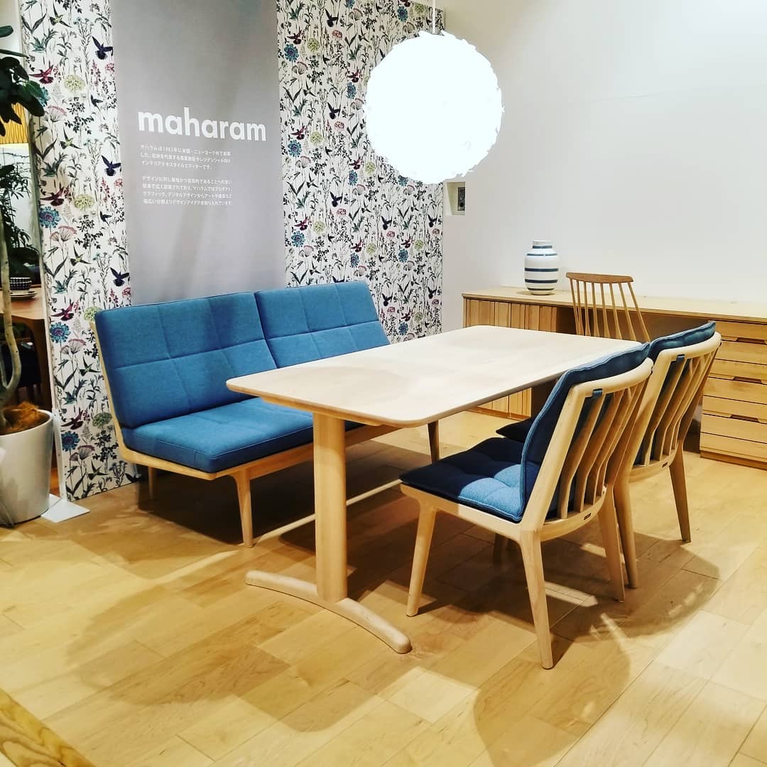 mami】カリモク家具 karimoku ソファ 三人掛け（ネイビー） 値下げ